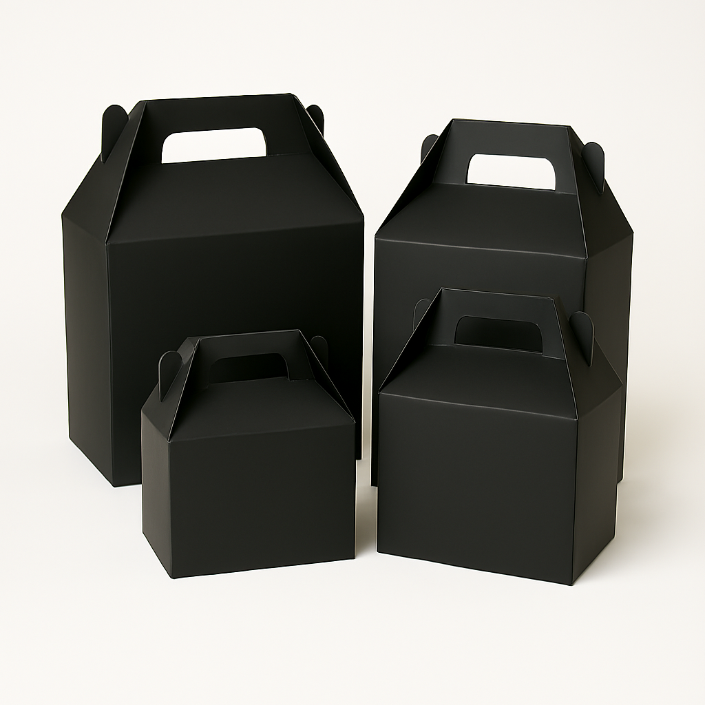 Custom Black Gable Boxes